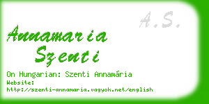 annamaria szenti business card