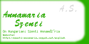 annamaria szenti business card